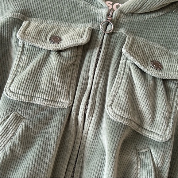 SO Cozy Green Corduroy Bomber Jacket - Picture 4 of 6